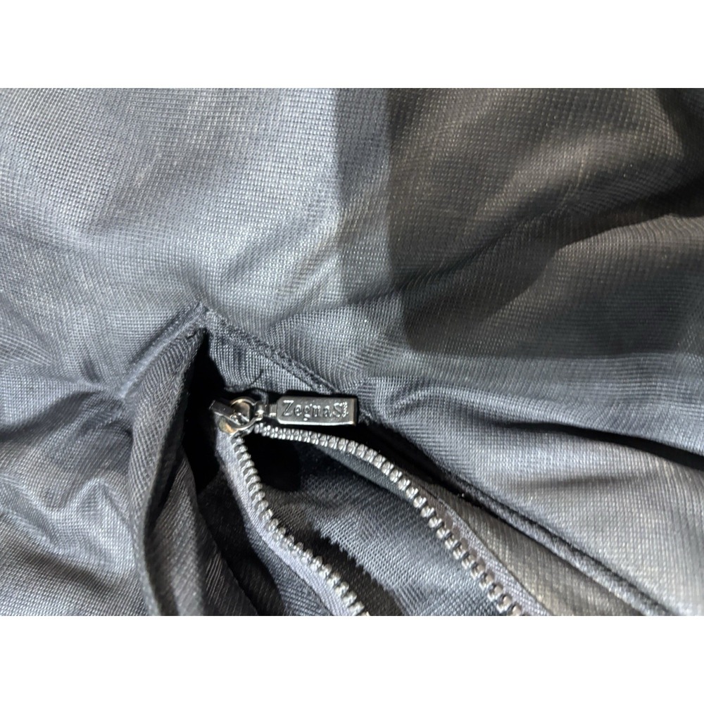 Zegna Sport Black Lined Coat Size XL - Picture 8 of 14